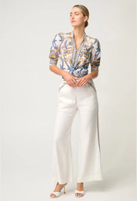 Once Was | Calantha Ruched Sleeve Shirt