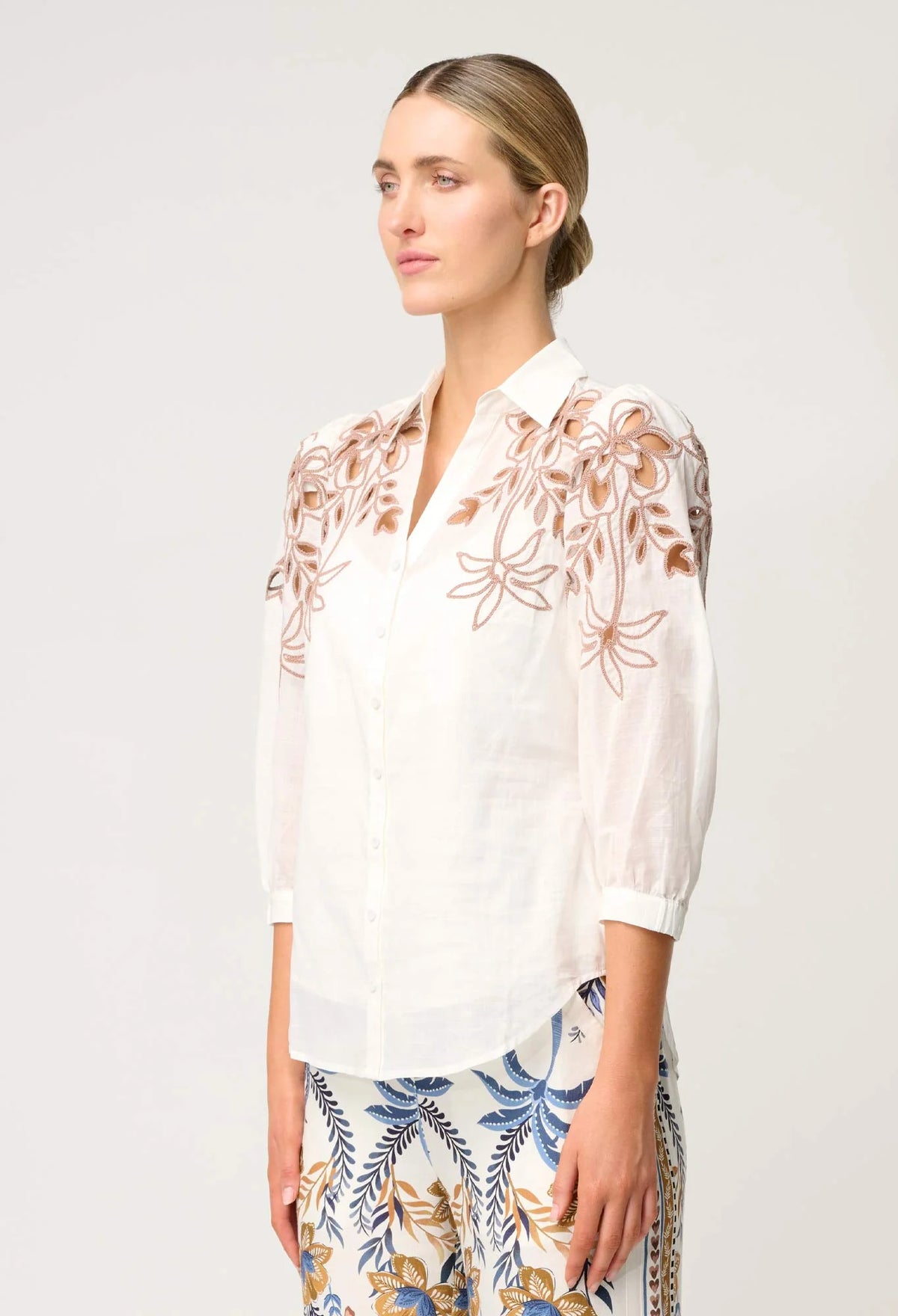 Once Was | Callisto Embroiderd Shirt