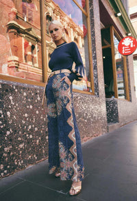 Once Was Imperial Wide Leg Pant | Oriental Print