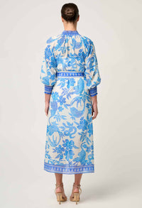 Once Was | Carmen Dress - Azure Mosaic