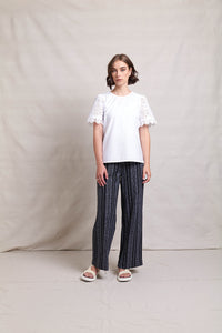 Neris Zig Zag Pant | Black Stripe