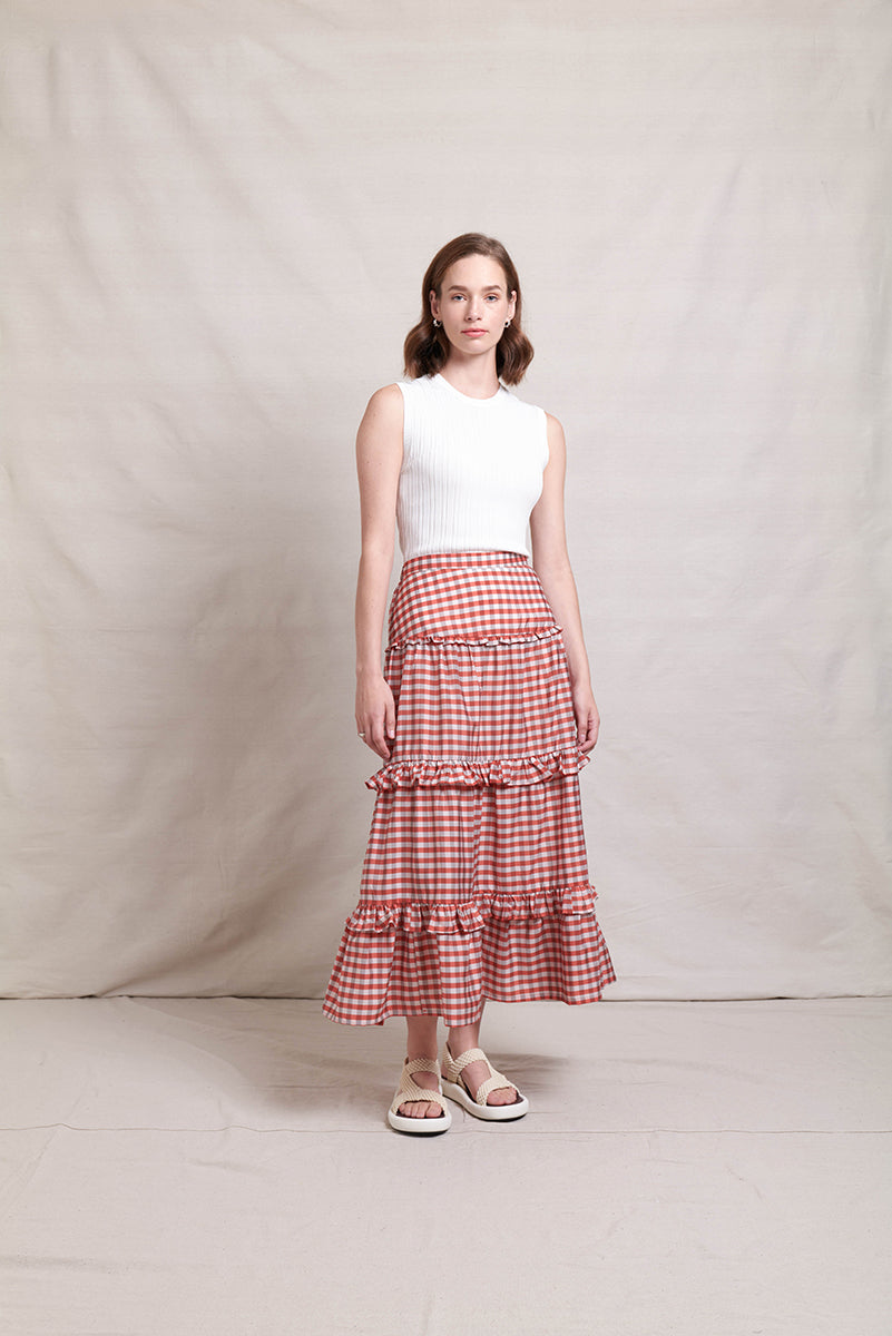 Neris Absolute Pitch Skirt | Clay Check