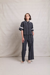 Neris Zig Zag Pant | Black Stripe