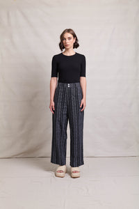 Neris Zig Zag Pant | Black Stripe