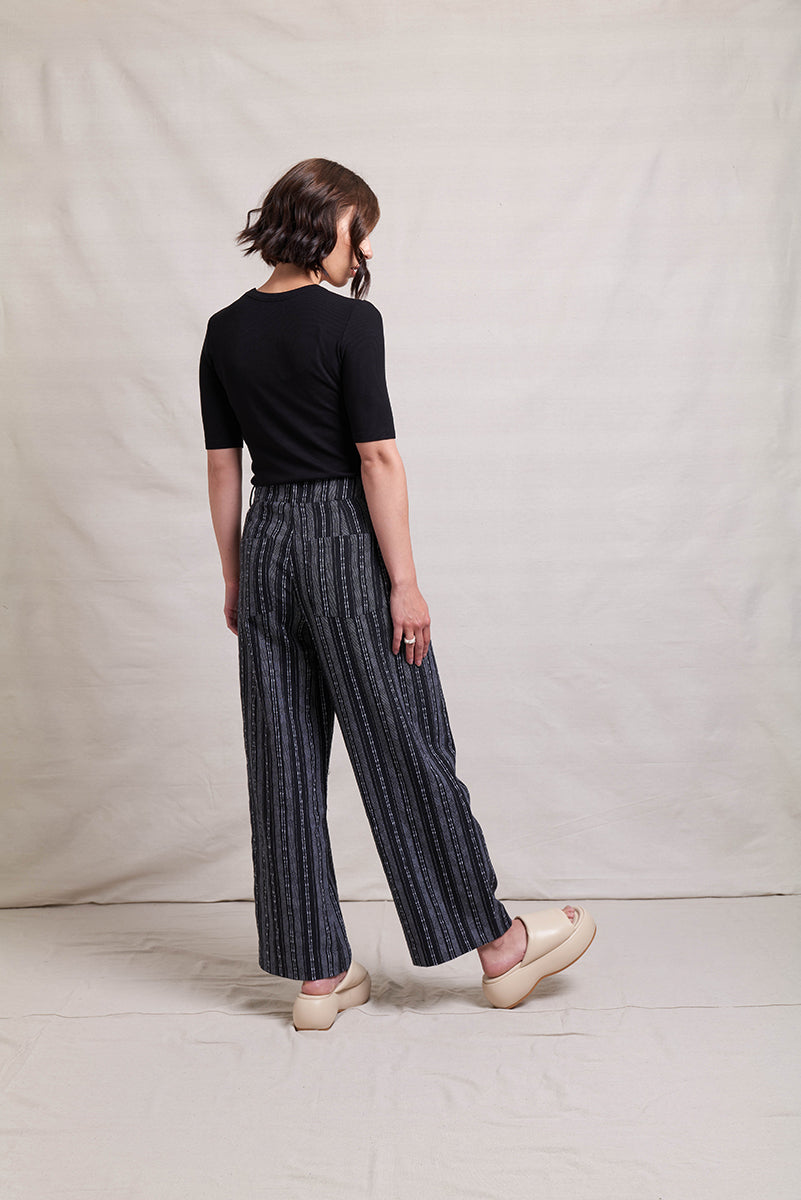 Neris Zig Zag Pant | Black Stripe