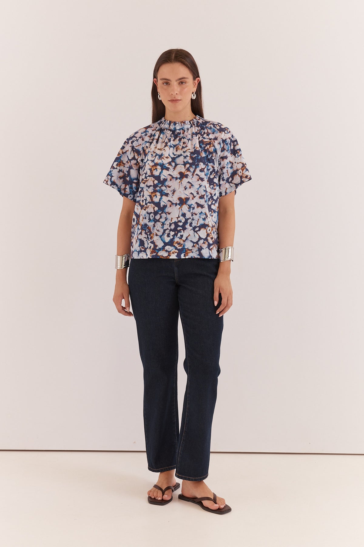 Sass | Anika Frill Neck Blouse