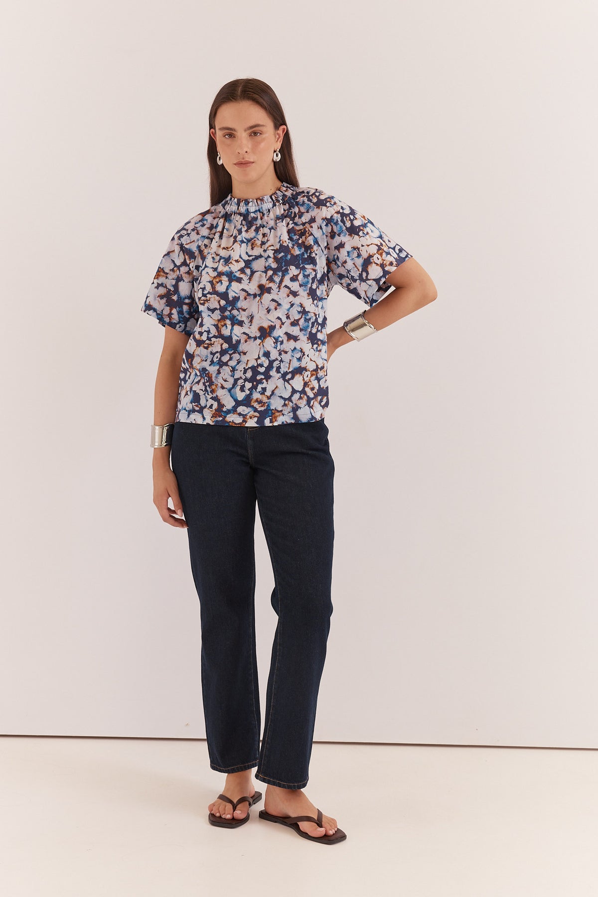 Sass | Anika Frill Neck Blouse