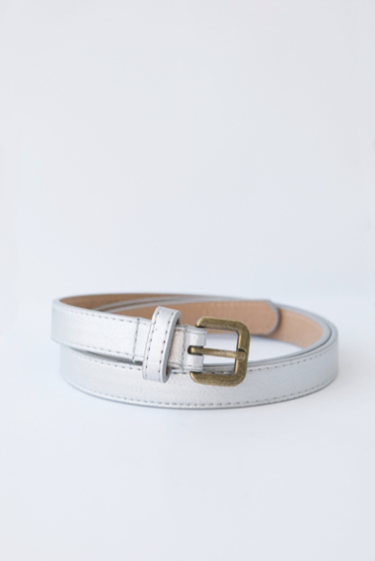 Antler Block Belt  | Silver