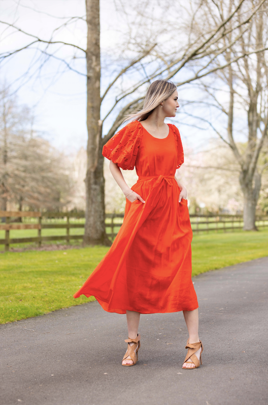 The Bay Hanalei Lace Dress | Orange