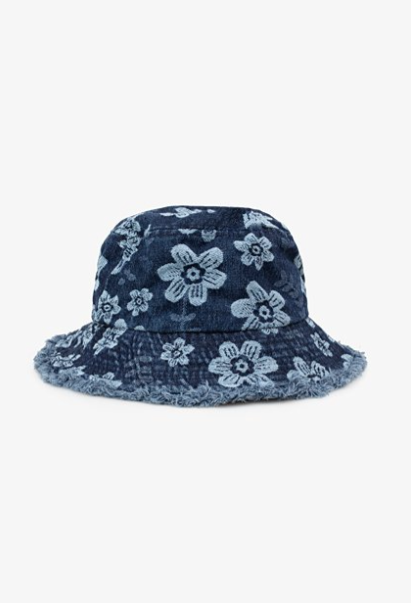 Antler Bucket Hat | Floral Denim