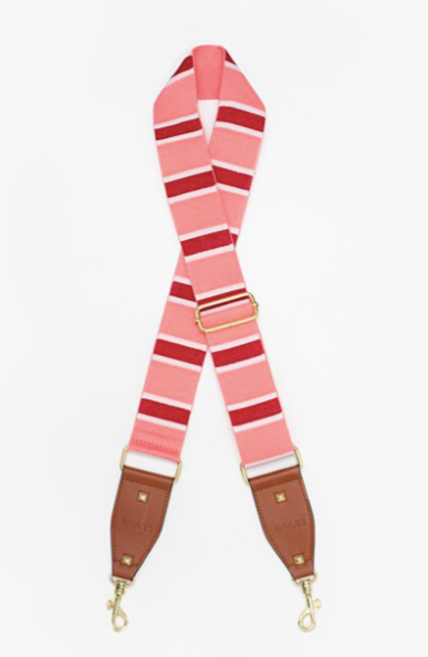 Antler Bag Strap | Pink and Red Stripe