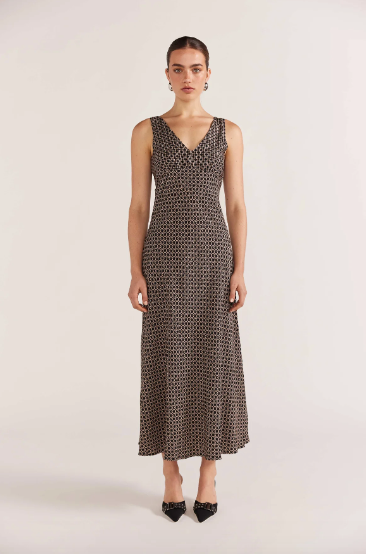 Staple The Label Lexi Bias Midi Dress | Geometric