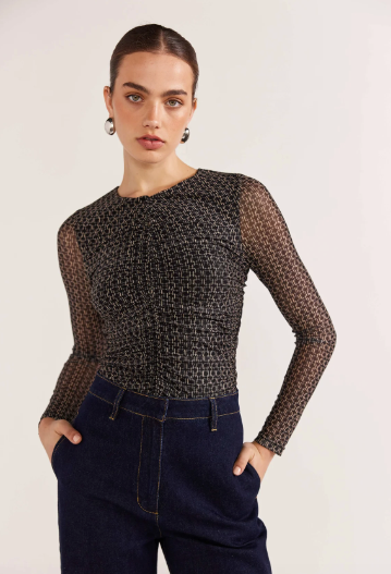 Staple The Label Zeta Mesh Top | Geometric