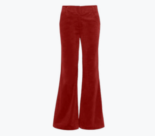 Storm Flared Corduroy Pant | Red