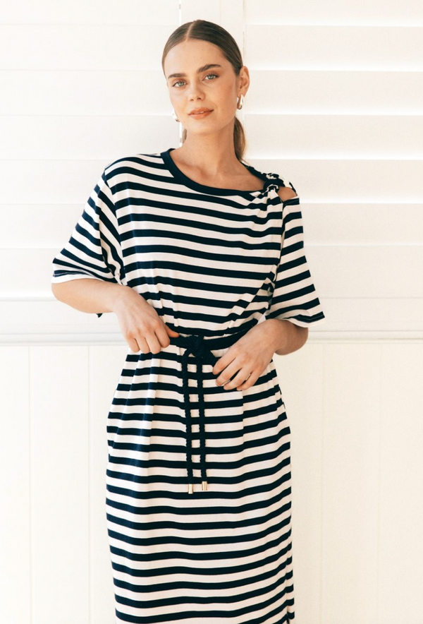 Label of Love | Navy Stripe Dress