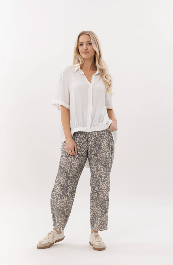 Mi Moso | Leopard Barrel Jean