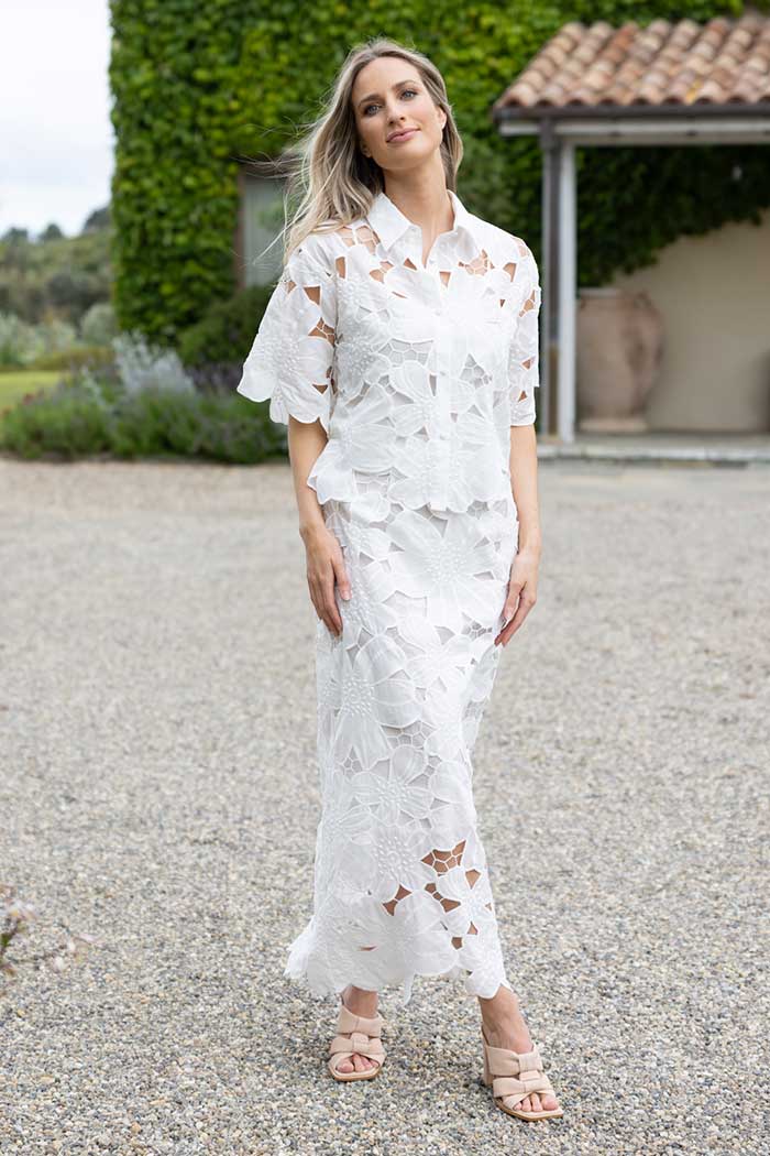 The Bay | Crete Embroidered Skirt