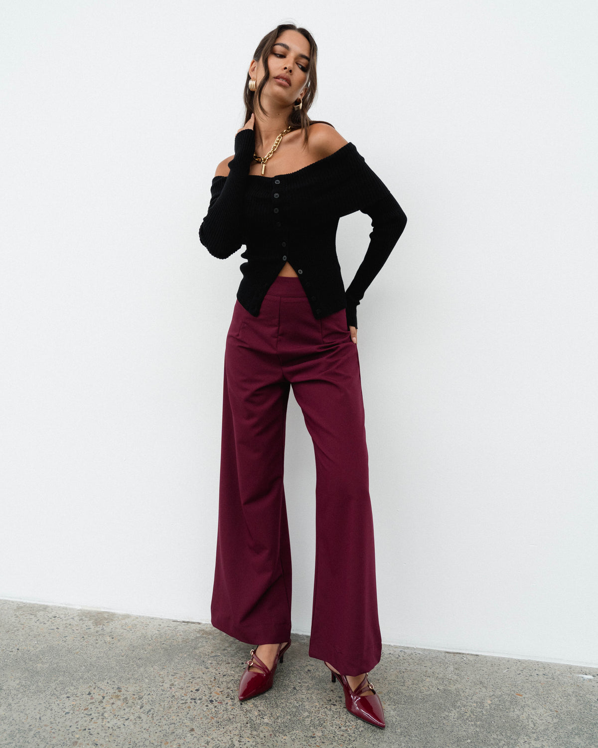 White Closet | Wine Pants