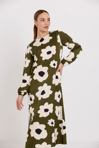 Tuesday Maggie Dress | Olive Flower