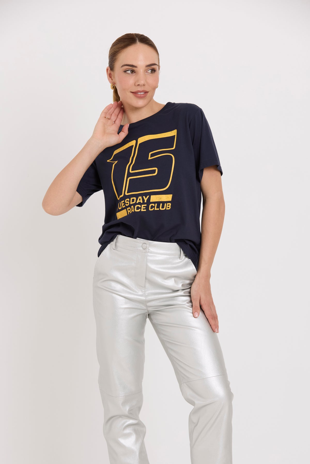 Tuesday Race Pants | Silver Metallic