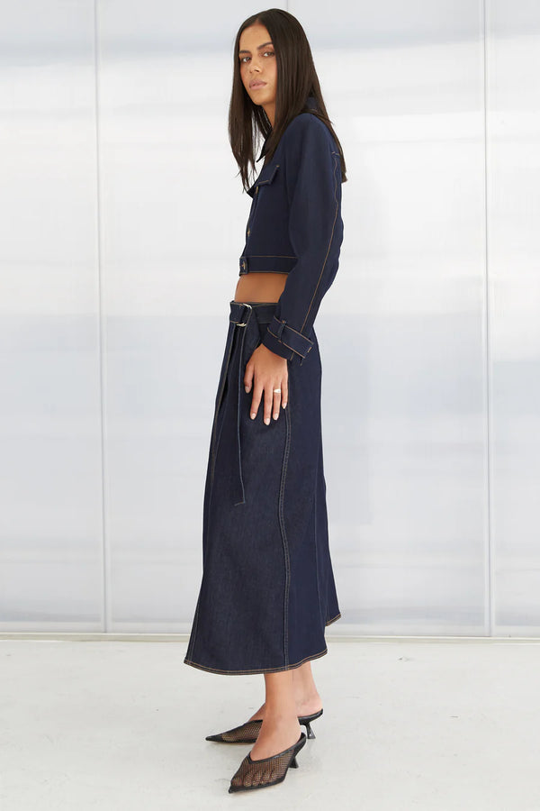 Dricoper | Tiffe Wrap Denim Skirt