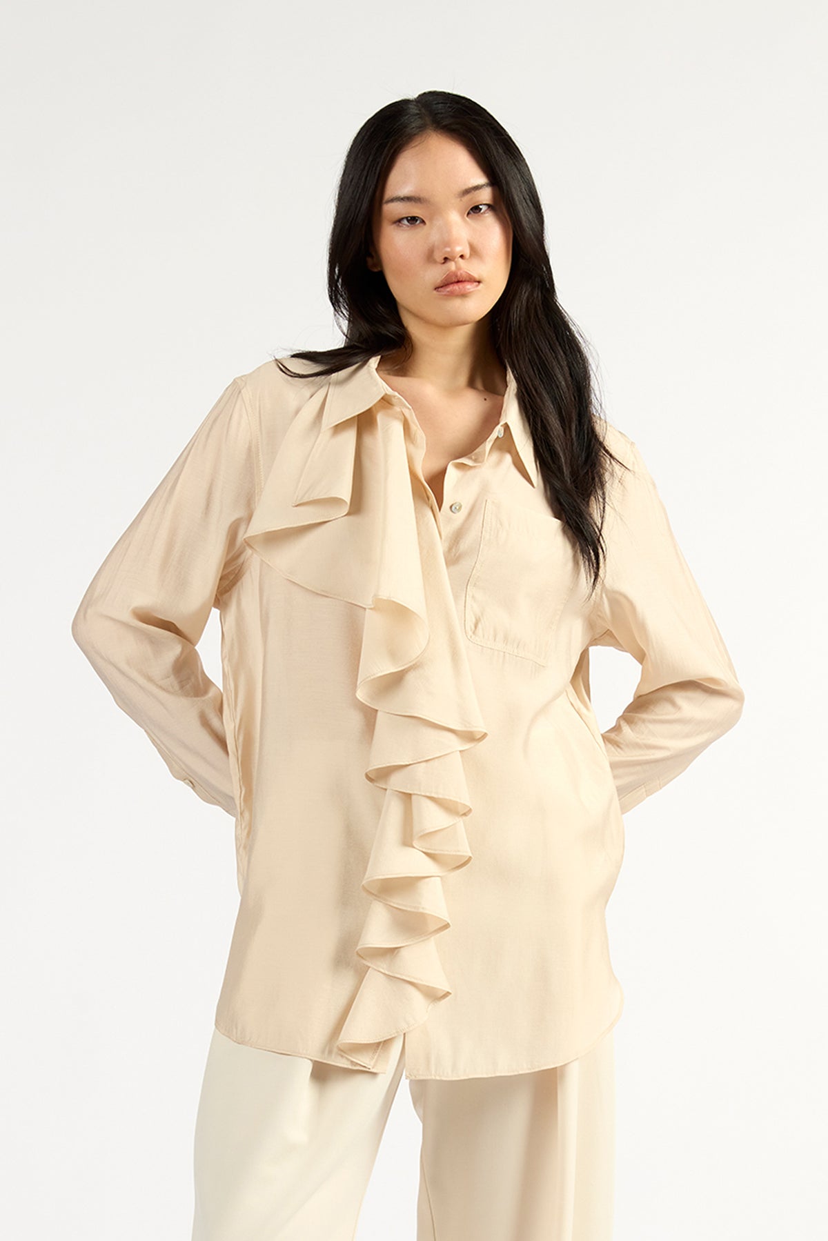 Tuesday | Drape Frill Shirt