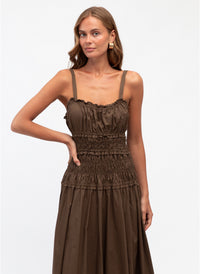 White Closet | Shirred Strappy Maxi Dress