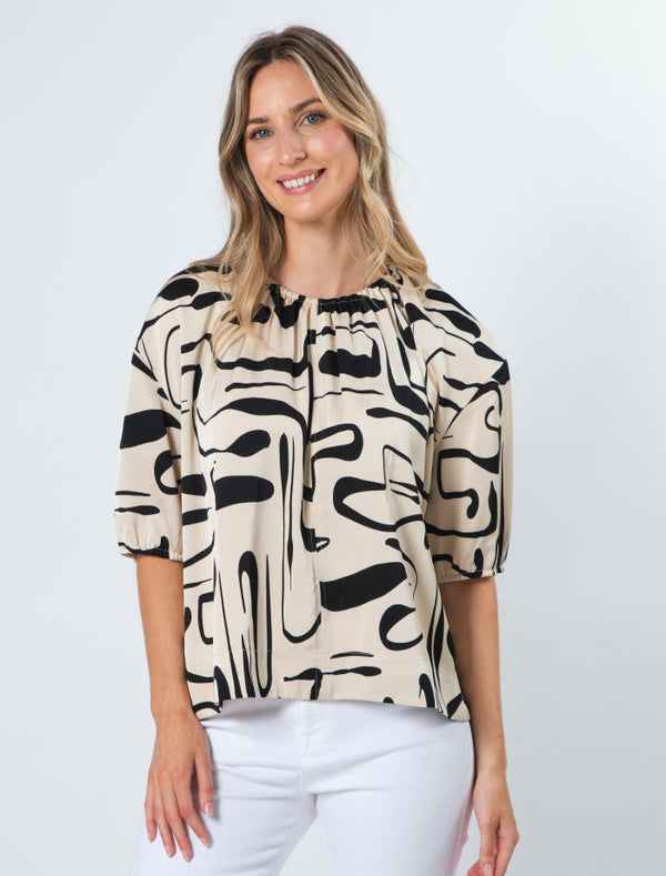 Stella + Gemma Anya Top | Painterly Geo