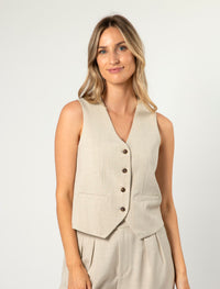 Stella + Gemma Beau Waistcoat | Wheat