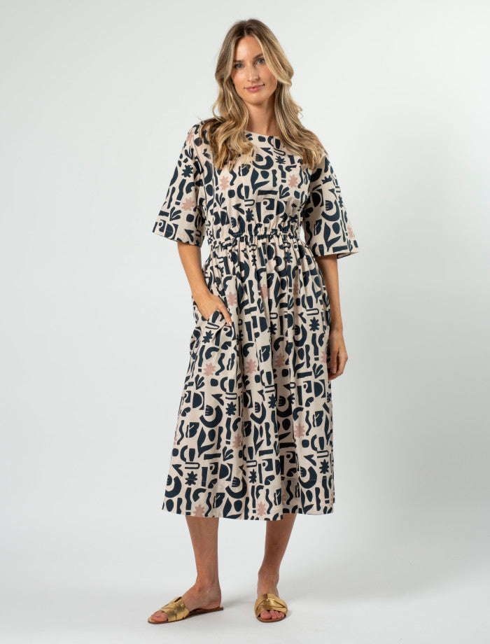 Stella + Gemma Carrie Dress | Navy Geo