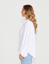 Sass Chapel Trim Shirt | White