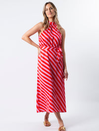 Stella + Gemma Clementine Dress | Pink and Red Stripe