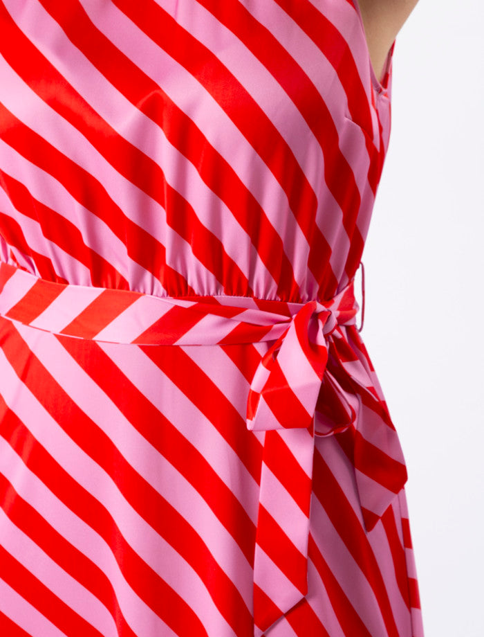 Stella + Gemma Clementine Dress | Pink and Red Stripe