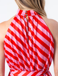 Stella + Gemma Clementine Dress | Pink and Red Stripe