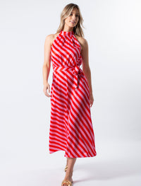 Stella + Gemma Clementine Dress | Pink and Red Stripe