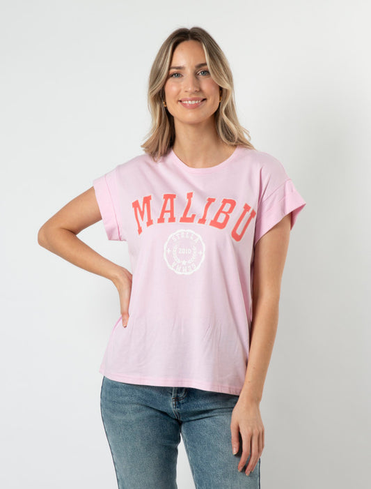 Stella + Gemma Cuff Sleeve T-Shirt | Candy Malibu