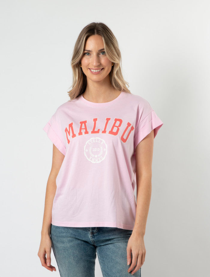 Stella + Gemma Cuff Sleeve T-Shirt | Candy Malibu