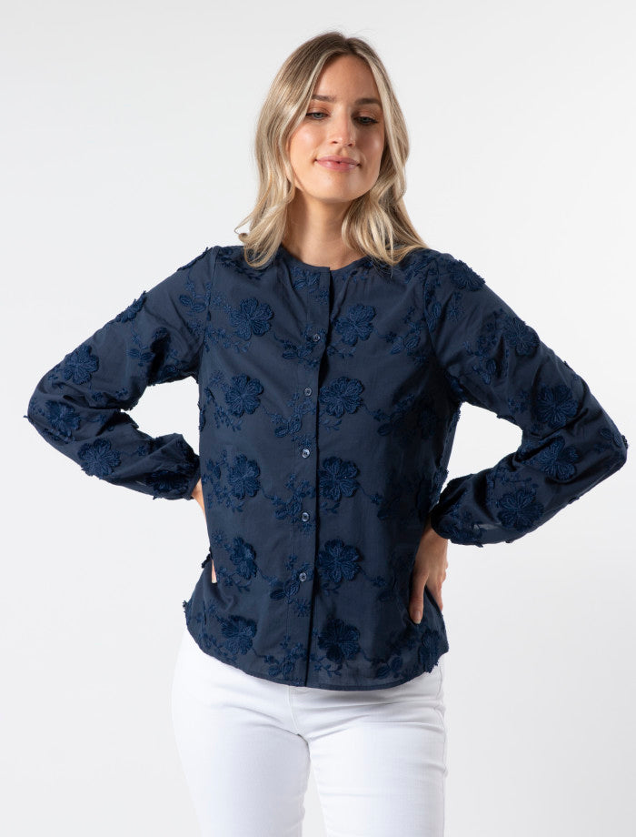 PREORDER Stella + Gemma Frida Blouse | Navy