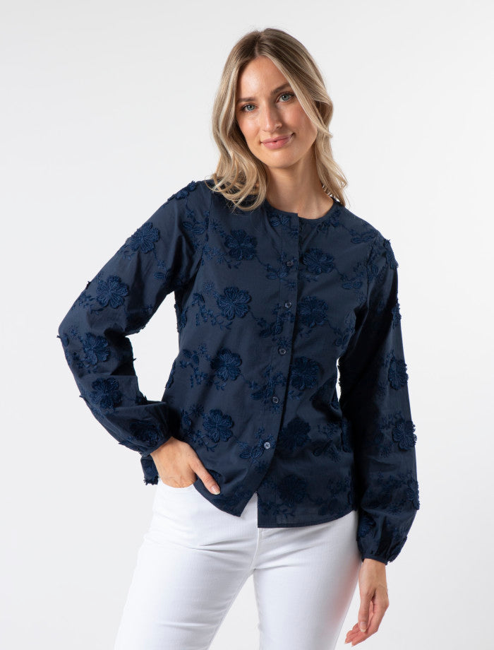 PREORDER Stella + Gemma Frida Blouse | Navy