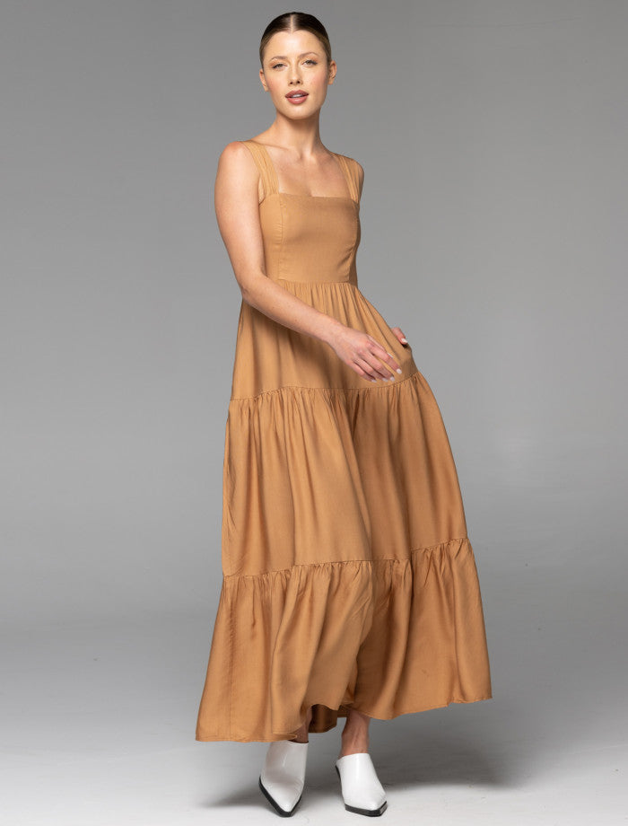 Fate + Becker Heart and Soul Tiered Maxi | Caramel