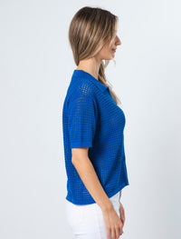 Stella + Gemma Holly Knit Top | Cobalt