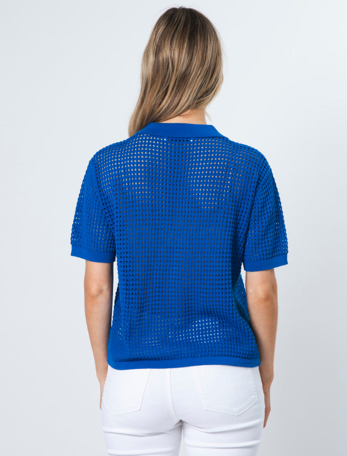 Stella + Gemma Holly Knit Top | Cobalt