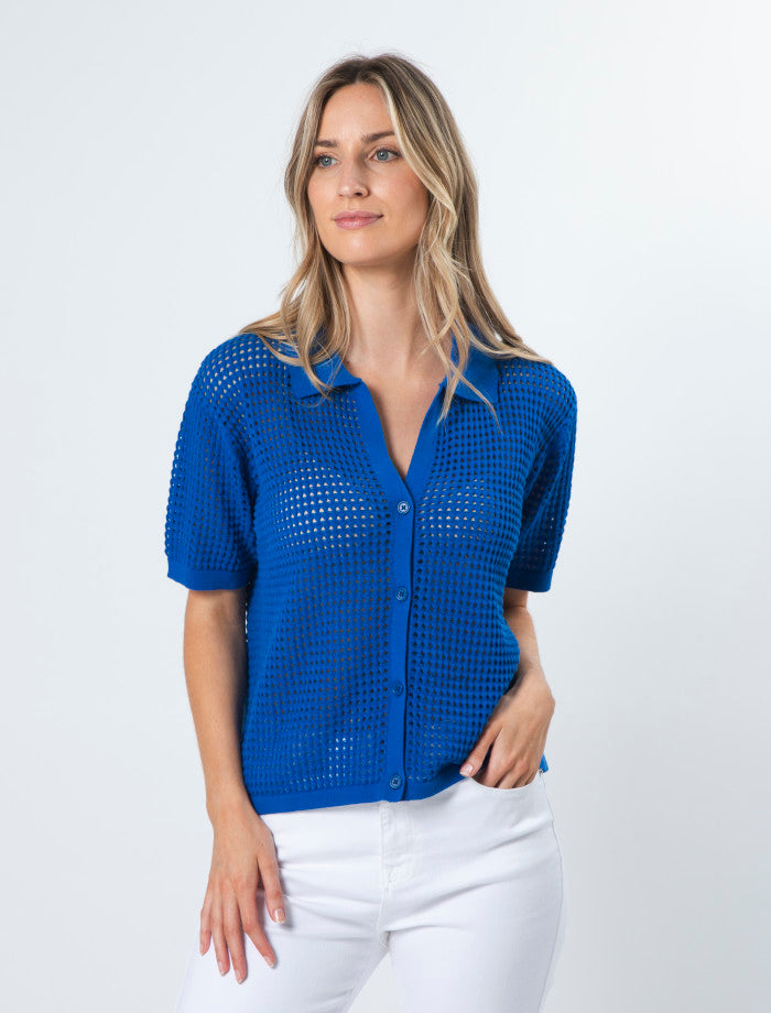 Stella + Gemma Holly Knit Top | Cobalt