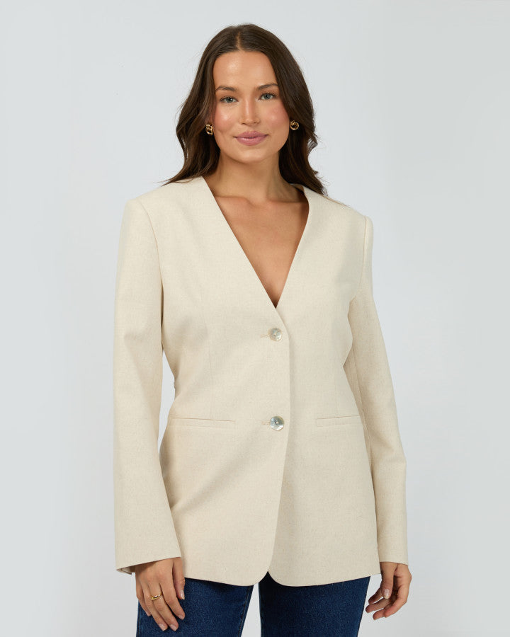 Silent Theory | Matilda Linen Blazer