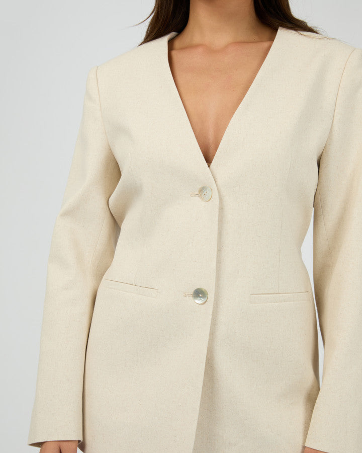 Silent Theory | Matilda Linen Blazer