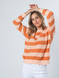 Stella + Gemma Melinda Jumper | Summer Apricot Stripe