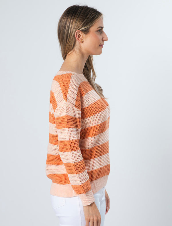 Stella + Gemma Melinda Jumper | Summer Apricot Stripe