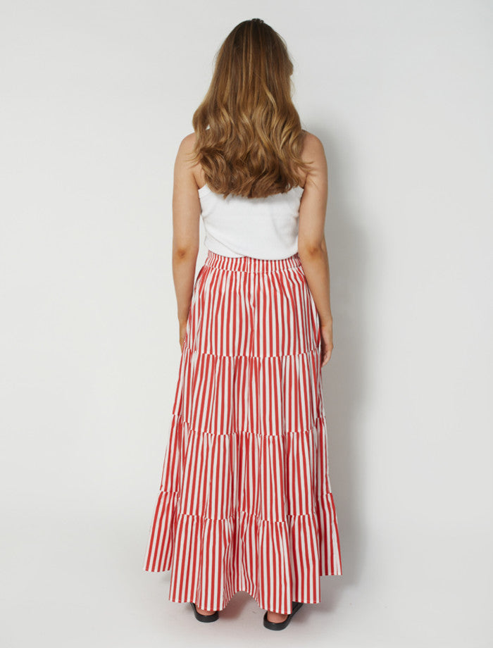 Dear Sutton Mika Skirt | Red Stripe