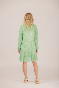 Mi Moso Stella Dress | Green Animal Print