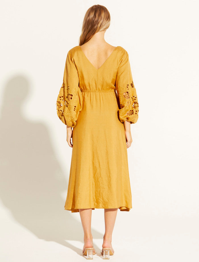 Fate + Becker Our Love Embroidered Dress  | Tobacco